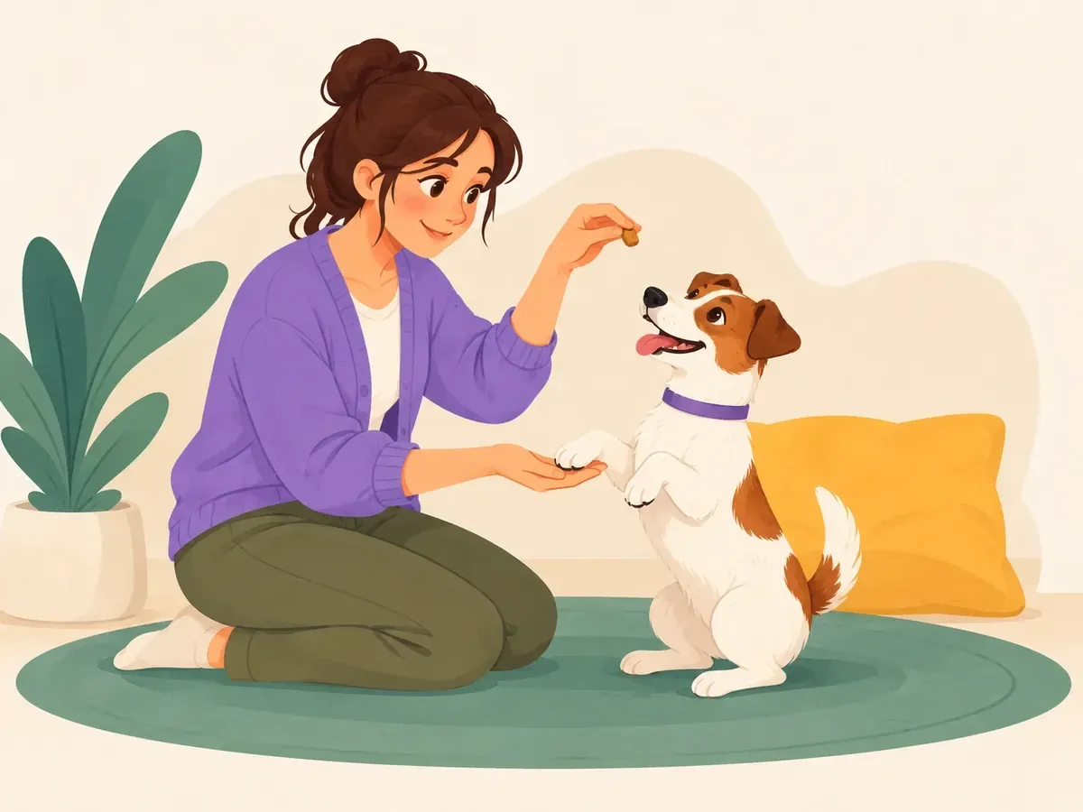 Teaching sit pretty, step by step